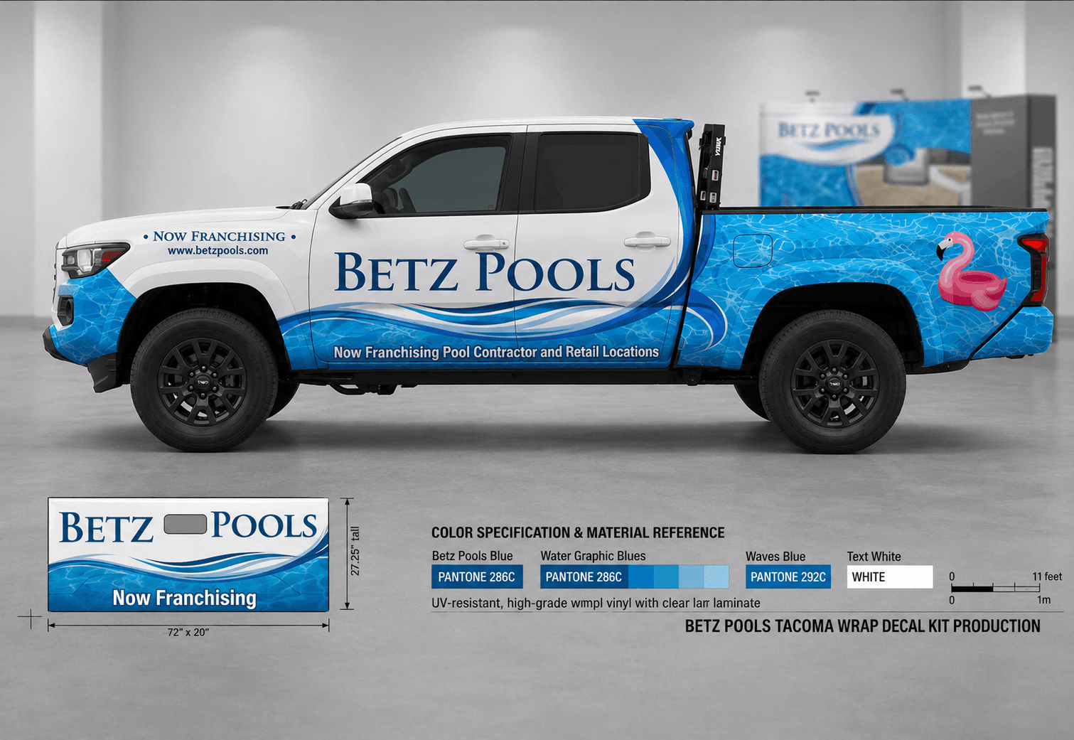 Betz Pools branded truck system